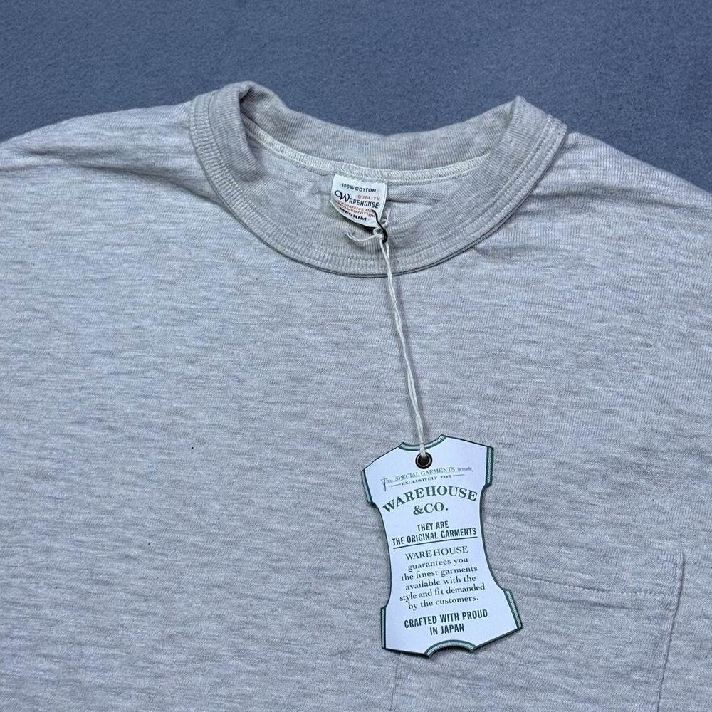 Warehouse&Co T Shirt Mens M 4601 S/S Pocket Tee Oatmeal Made In Japan NEW